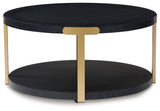 Shylore - Black / Brass Finish - Occasional Table Set (Set of 3)