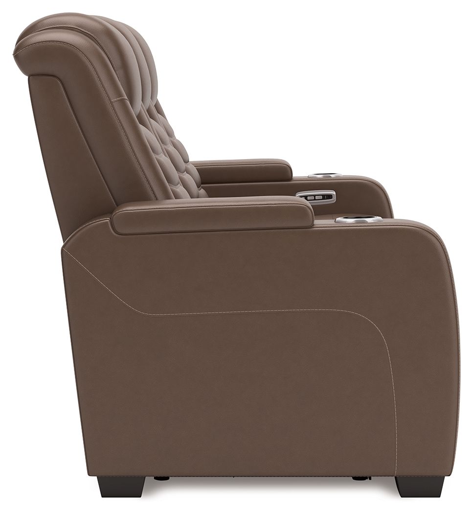 High Impact - Tobacco - Power Reclining Sofa / Adj Headrest