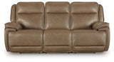 Glencroft - Power Reclining Sofa With Adjustable Headrest - Sahara