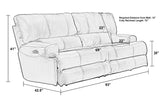 Wembley - Power Headrest With Lumbar Lay Flat Reclining Sofa