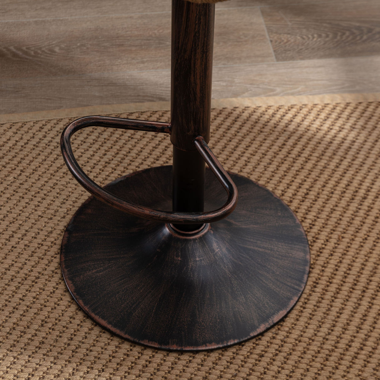 Modern Swivel Bar Stools Adjustable Counter Chairs With Footrest (Set of 2)