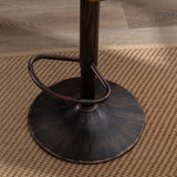 Modern Swivel Bar Stools Adjustable Counter Chairs With Footrest (Set of 2)