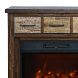 Painted Canyon - Electric Fireplace Media Console - Brown