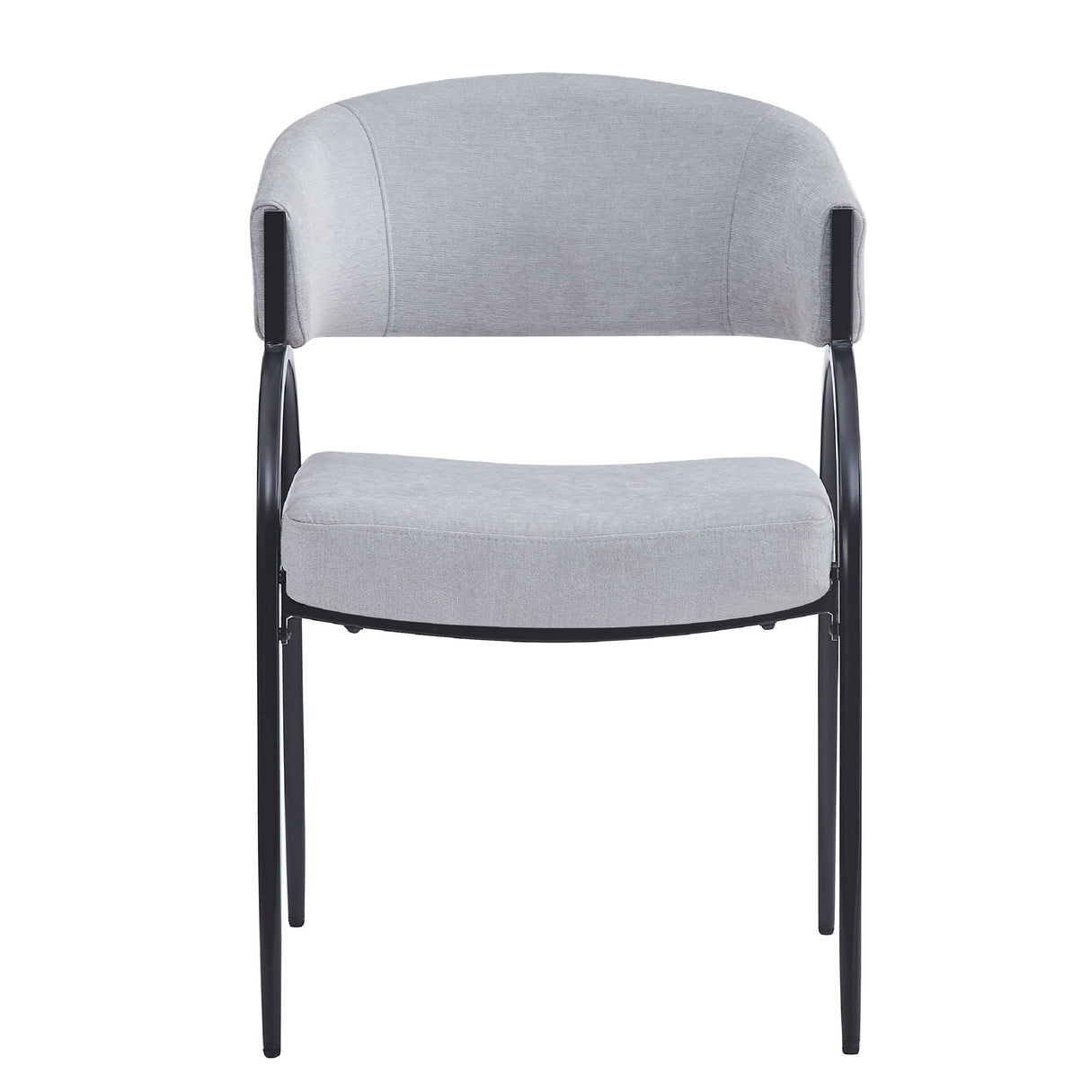 Contemporary Upholstered Dining Chairs With Metal Legs (Set of 2)