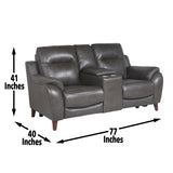 Trento - Dual Power Console Loveseat - Brown