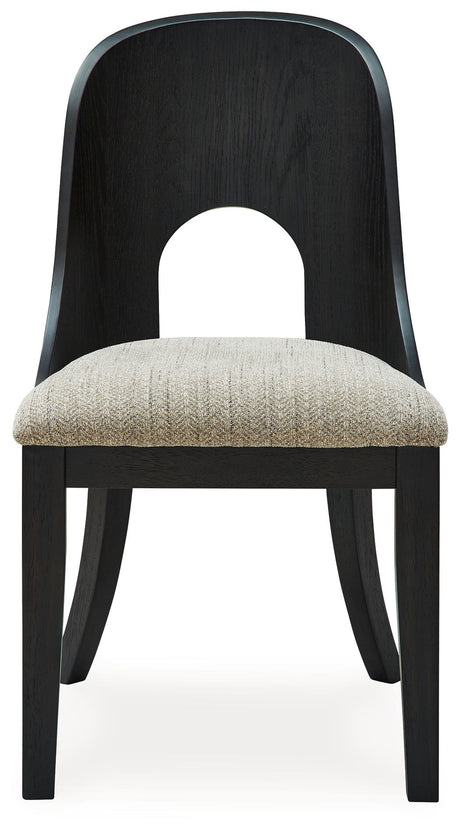 Rowanbeck - Dining Upholstered Side Chair (Set of 2) - Gray / Black