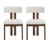 Modern Upholstered Armless Dining Chairs With Metal Legs