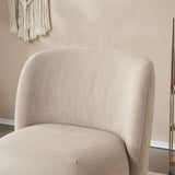 Modern Low Back Accent Upholstered Armless Living Room Chairs, Round Feet