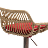 Modern Swivel Bar Stools Adjustable Counter Chairs With Footrest (Set of 2)