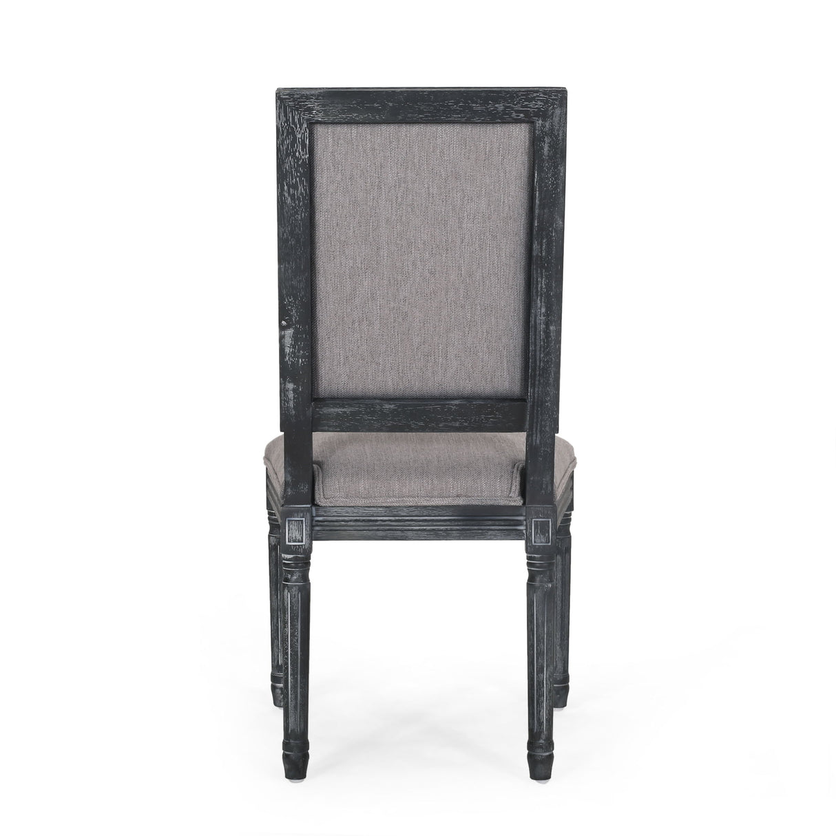 French Country Style Dining Chair With Upholstered Seating And Fluted Legs
