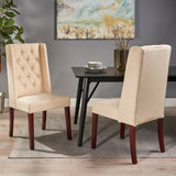 Sophisticated Tufted Dining Chair With High Back Design