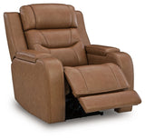Knightington - 3 Pc. - Power Reclining Sofa, Loveseat And Recliner - Caramel