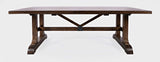 Bakersfield - Trestle Dining Table - Wire Brush Brown