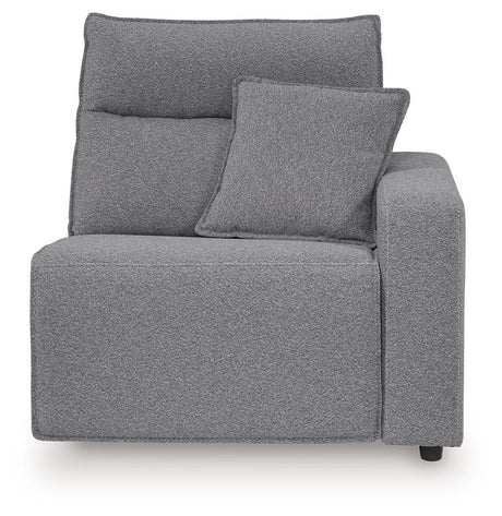 Modmax II - 8-Piece Power Reclining Sectional With LAF Press Back Power Chaise And Console - Salt And Pepper