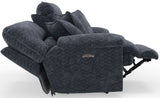 Paxon - Deep Seat Power Reclining Sofa With Power Adjustable Headrest - Smoke