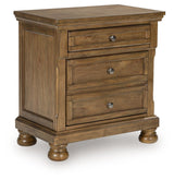 Feddinger - Medium Brown - Two Drawer Night Stand