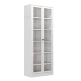 Industrial Metal Kitchen Pantry Cabinet With Adjustable Shelves - White