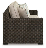 Coastline Bay - Loveseat With Cushion - Brown