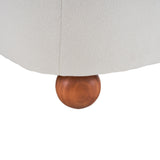 Modern Low Back Accent Upholstered Armless Living Room Chairs, Round Feet