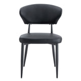 Minimalist Ergonomic Dining Chair With Curved Backres (Set of 4)