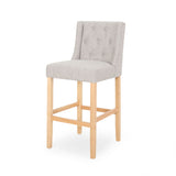 Vienna - Contemporary Fabric Tufted & Wingback Counter Stools (Set of 2)