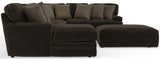 Mammoth - 3 Piece Sectional With Cocktail Ottoman (LSF Chaise) - Chocolate