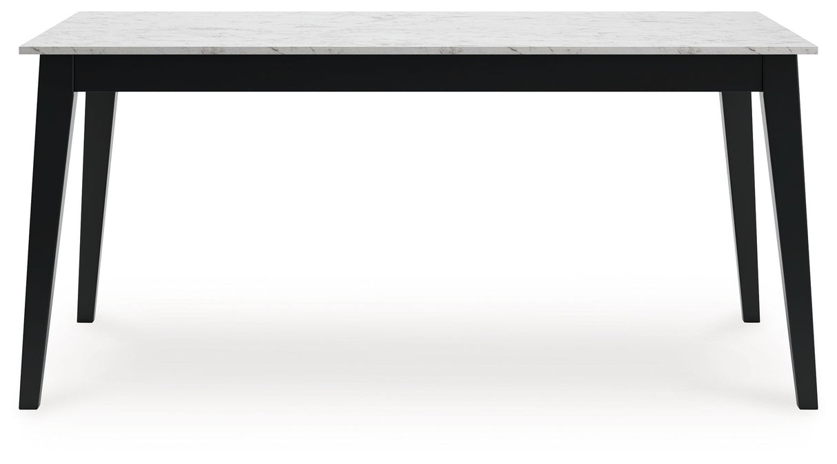 Jettaya - Black / White - Rectangular Dining Room Table