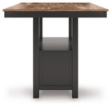 Wildenauer - Brown / Black - Rectangular Dining Room Counter Table