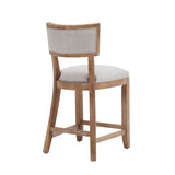 Upholstered Counter Height Bar Stools With Comfy Back (Set of 2)
