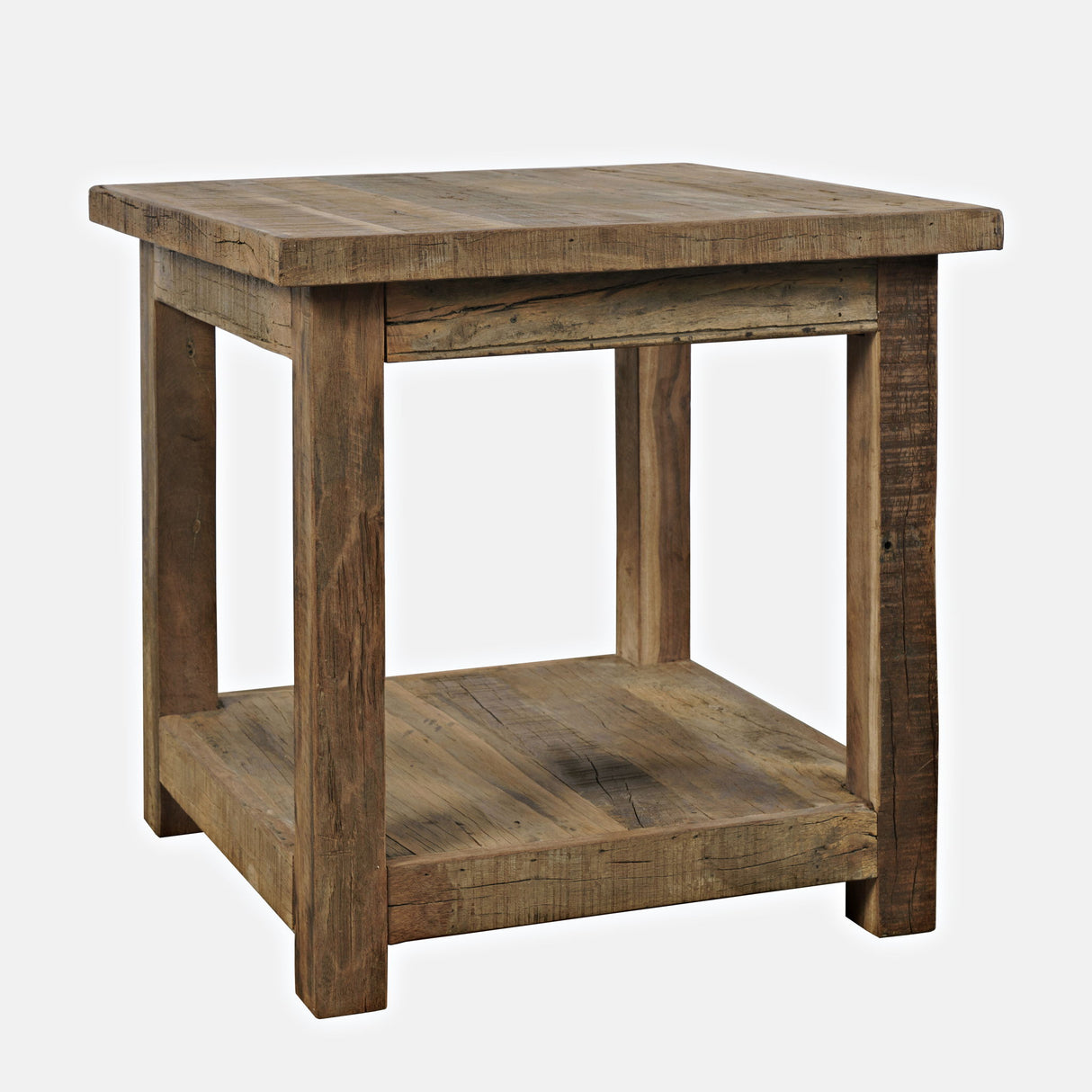 Reclamation - Square End Table - Rustic Unfinished Brown