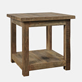 Reclamation - Square End Table - Rustic Unfinished Brown