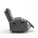 Cozy Electric Power Lift Recliner Chair Sofa For Elderly With Vibration Massage And Lumbar Heat