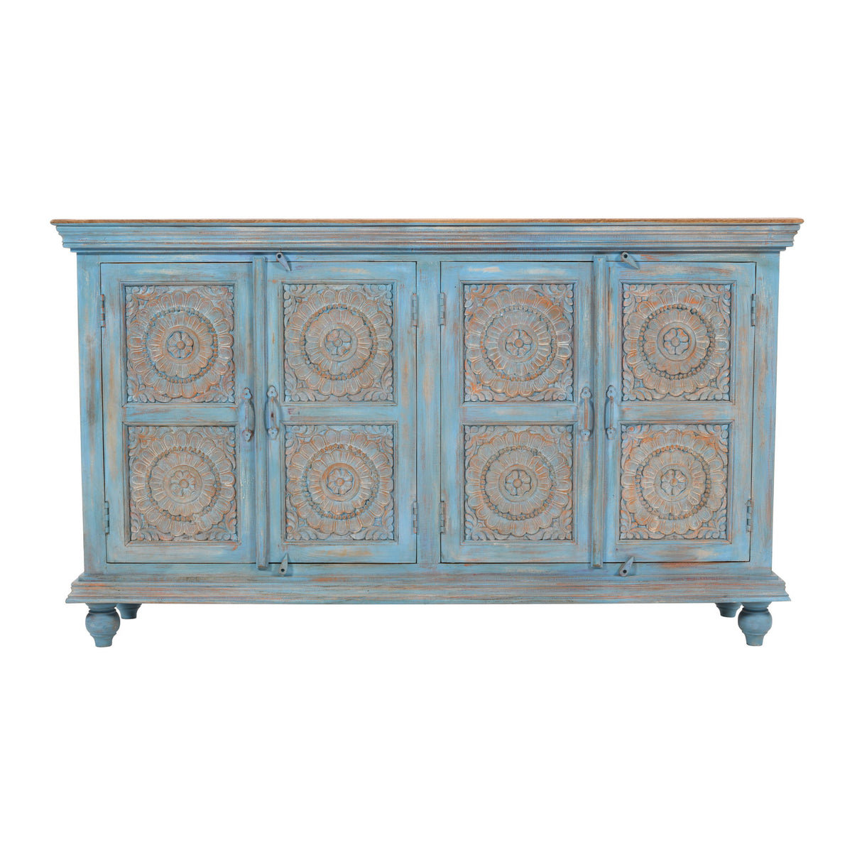 Marchand - 71" Accent Cabinet - Antique Blue