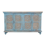 Marchand - 71" Accent Cabinet - Antique Blue