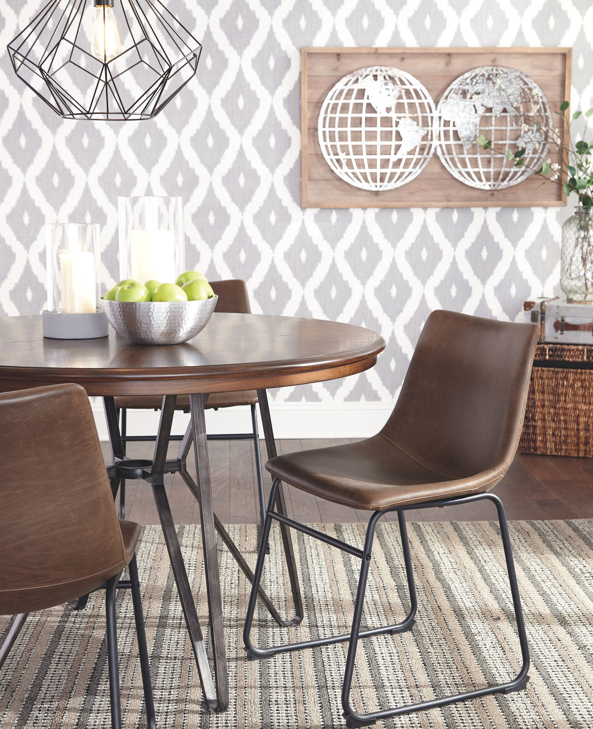 Centiar - Round Dining Room Table - Brown