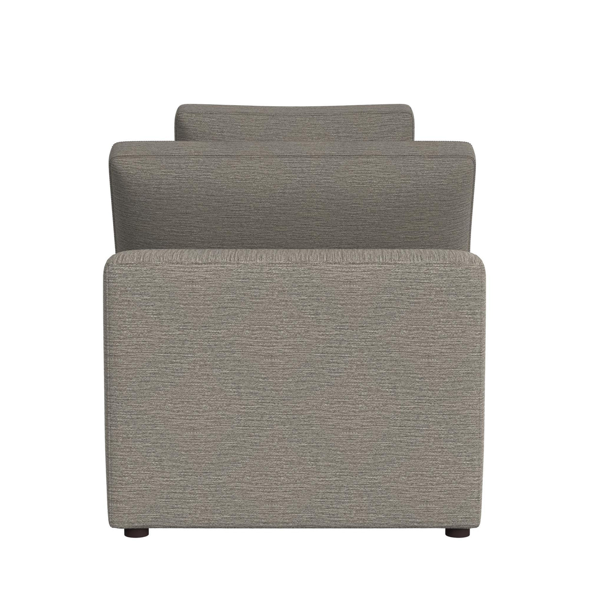 York - Modular Armless Chair With Overstuffed Cushion And Adjustable Pillows - Taupe