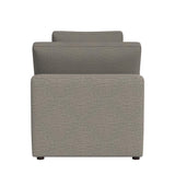 York - Modular Armless Chair With Overstuffed Cushion And Adjustable Pillows - Taupe