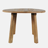Reclamation - Round Dining Table - Rustic Unfinished Brown