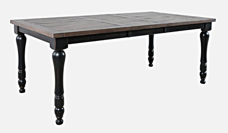 Madison County - Extension Dining Table - Vintage Black / Dark Brown