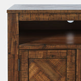 Fairview - 60" Electric Fireplace Media Console - Oak Dark Brown