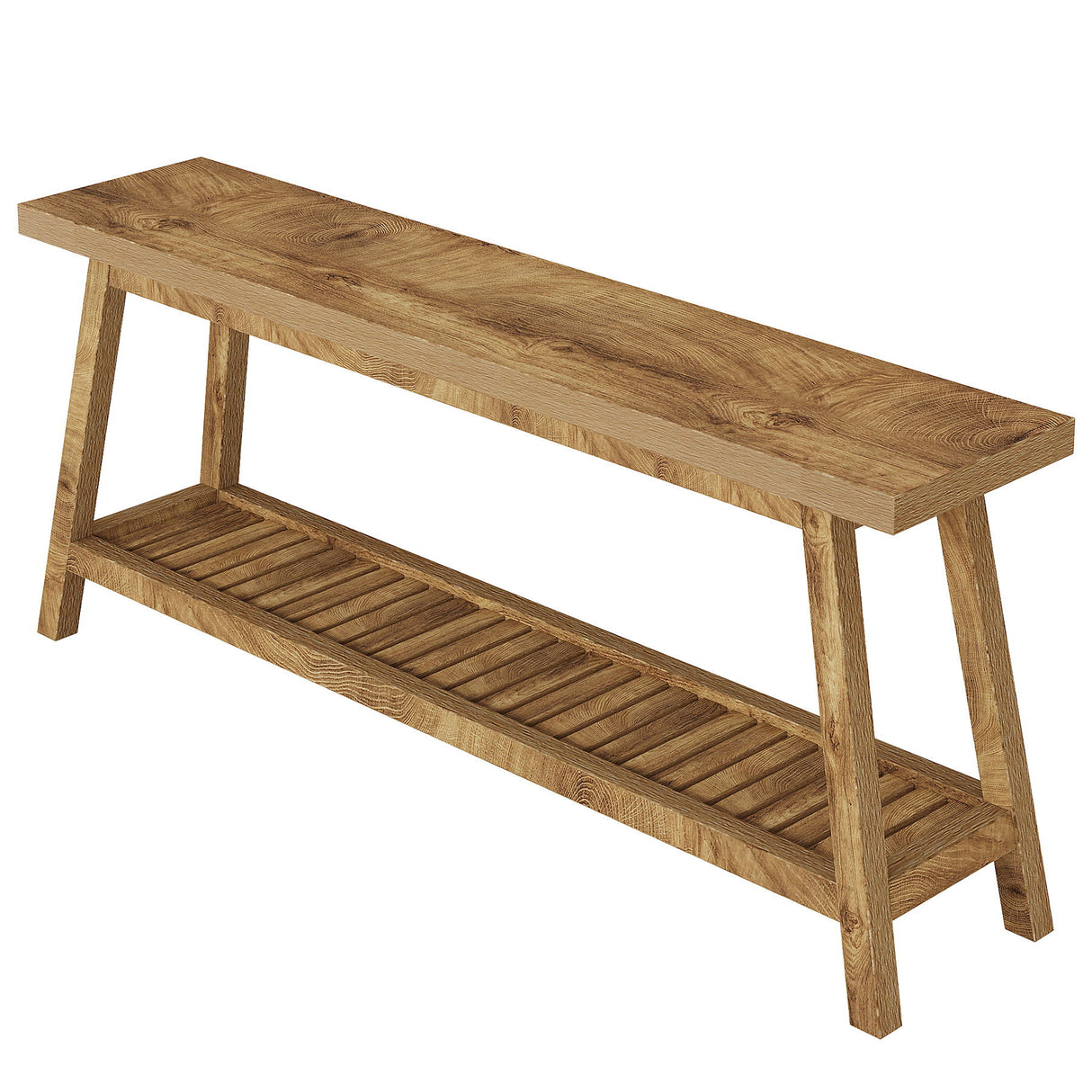 Extra Long Console Table With 2 Tier Open Storage