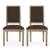 French Country Style Dining Chair With Upholstered Seating And Fluted Legs