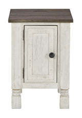 Havalance - Chair Side End Table - White / Gray