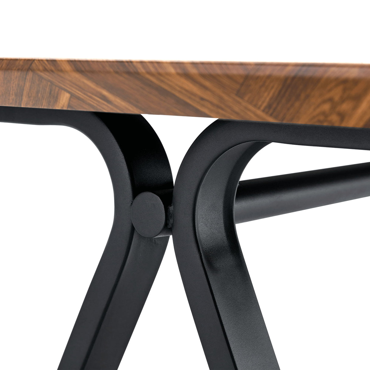 Herringbone Pattern Dining Table A Perfect Match For Modern Minimalist And Industrial Home Styles - Walnut