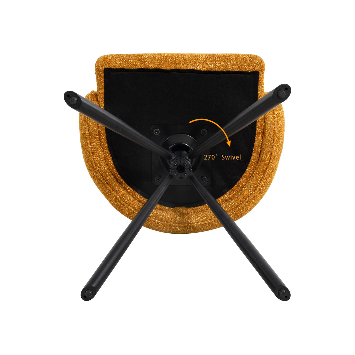 270 Degree Swivel Upholstered Desk Chairs (Set of 2)