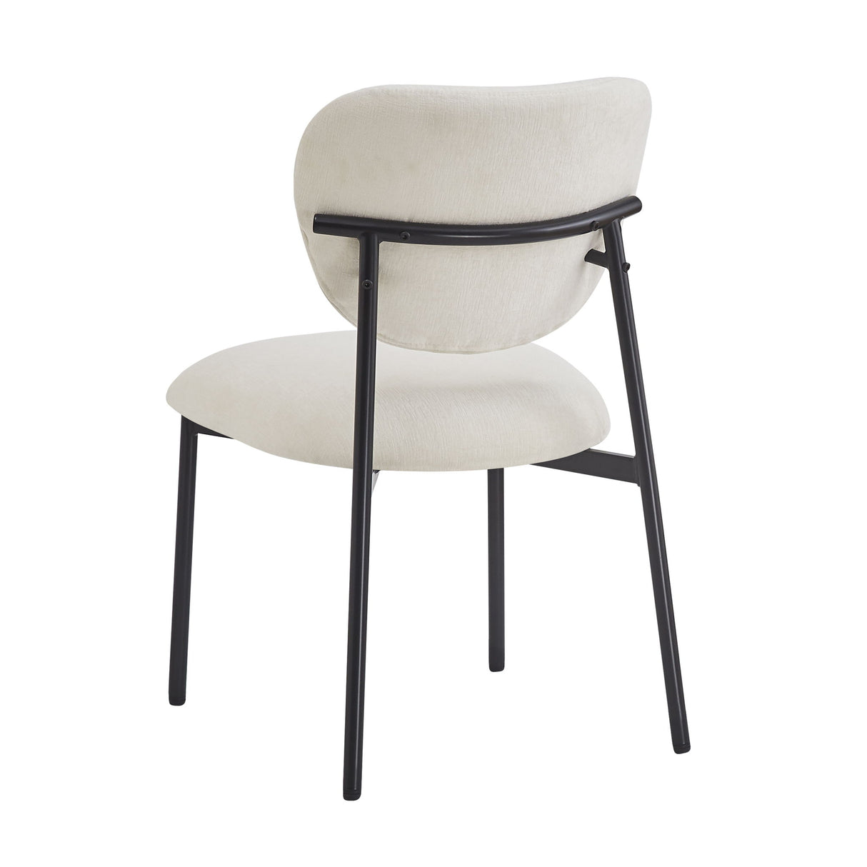 Modern Upholstered Dining Chairs With Metal Legs (Set of 2) - Beige