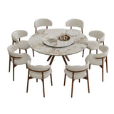 Modern Sintered Stone Dining Table Set With Chairs