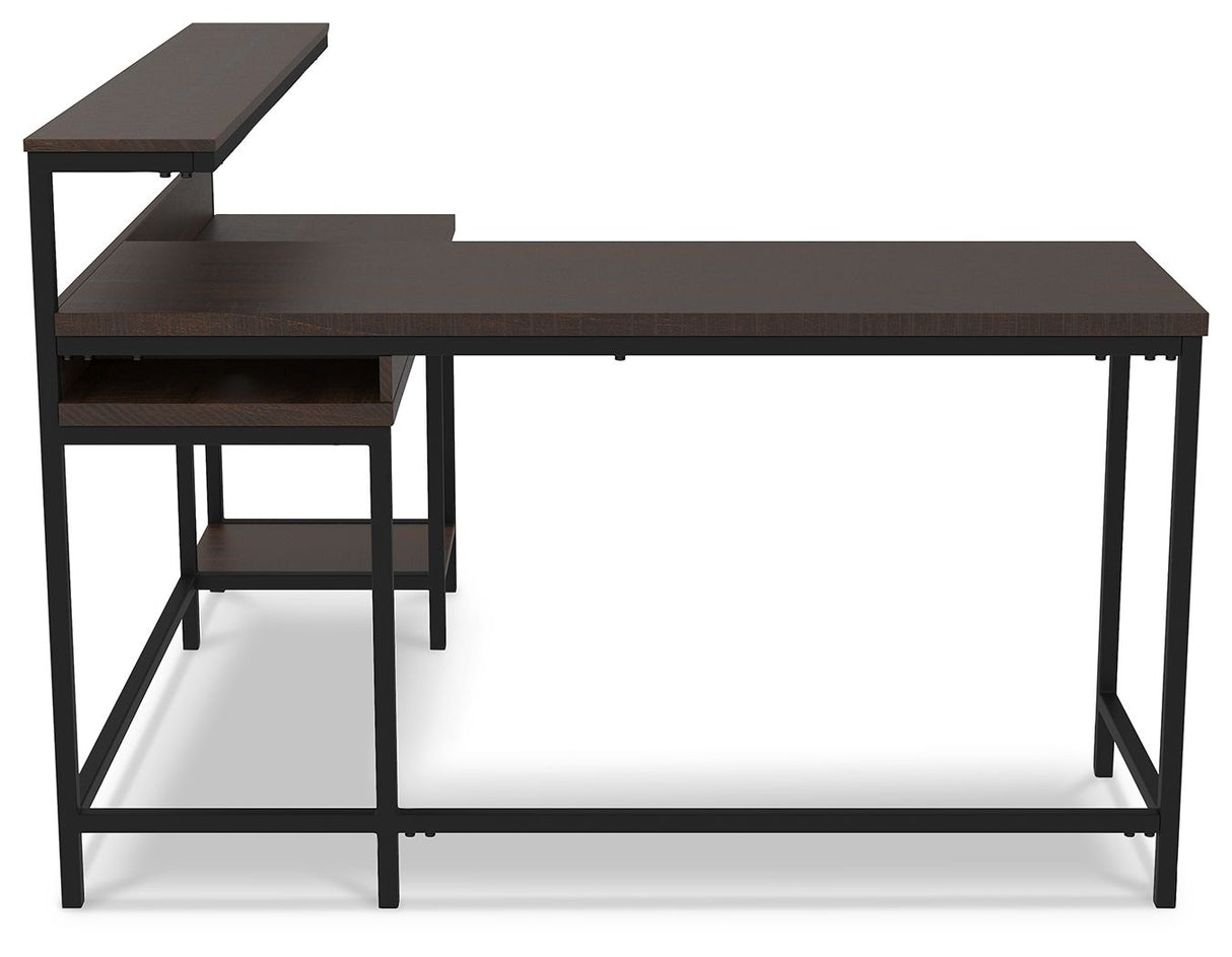 Camiburg - Warm Brown - L-Desk with Storage