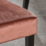 Elegant Velvet Tufted Dining Chair - Blush