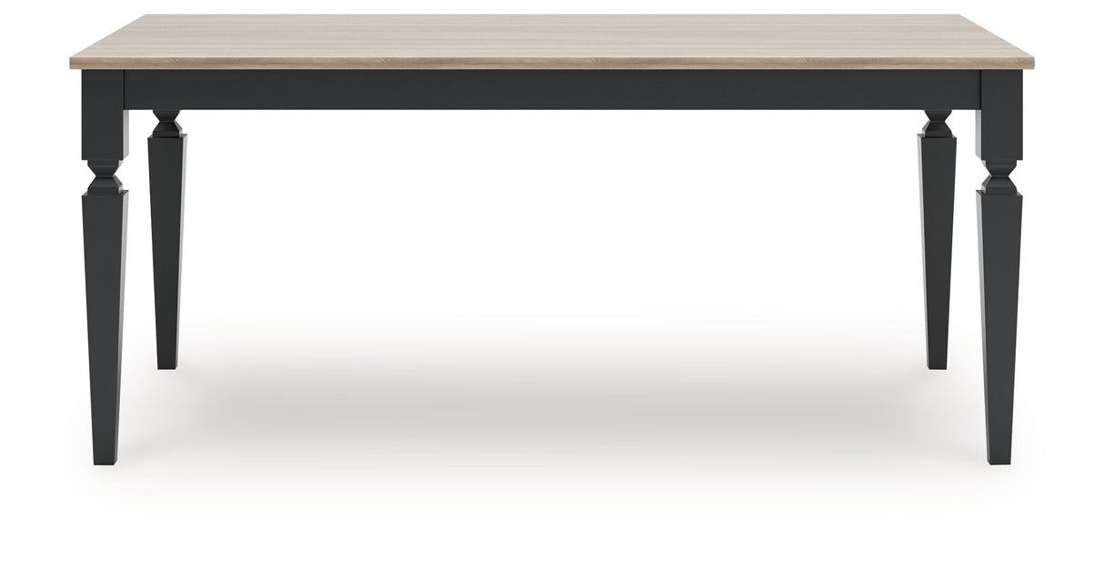 Brenkerton - Grayish Brown / Black - Rectangular Dining Room Table